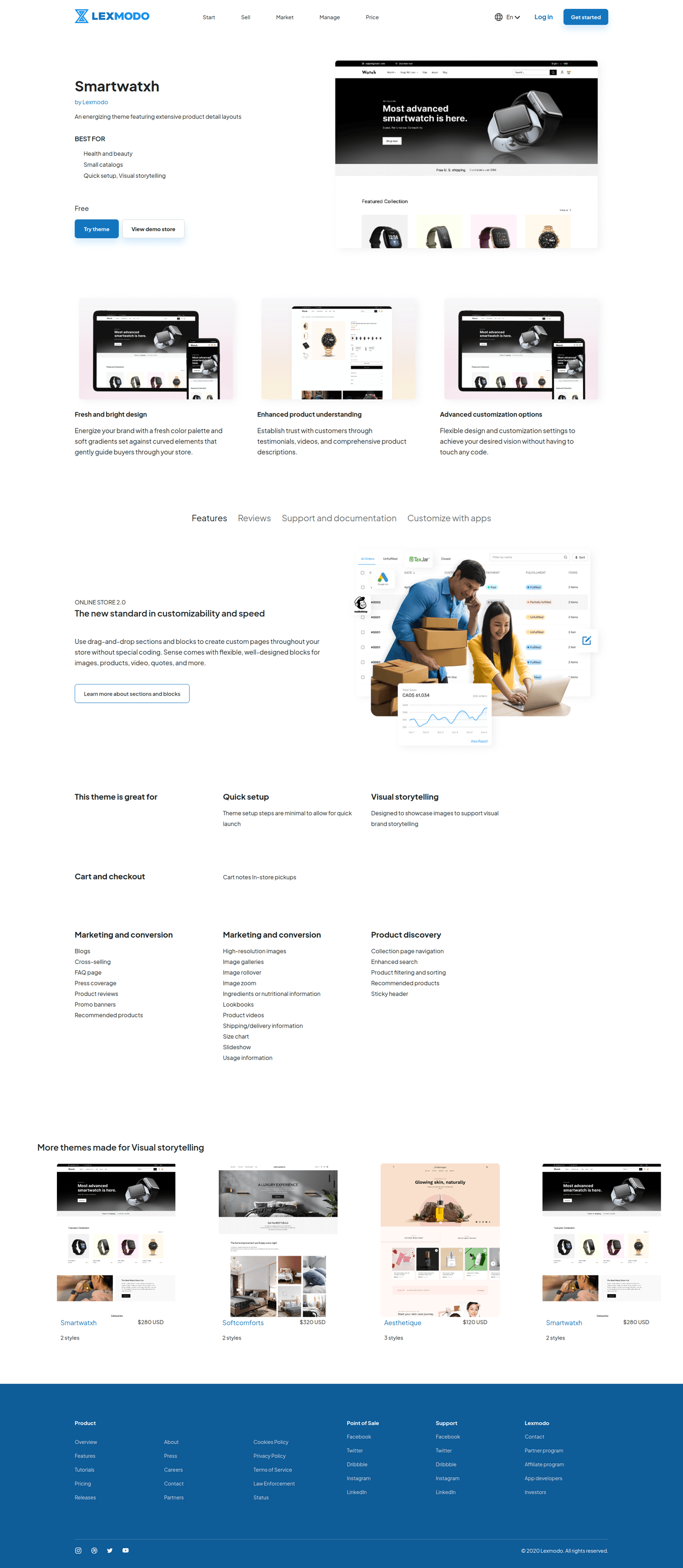 Lexmodo Theme page