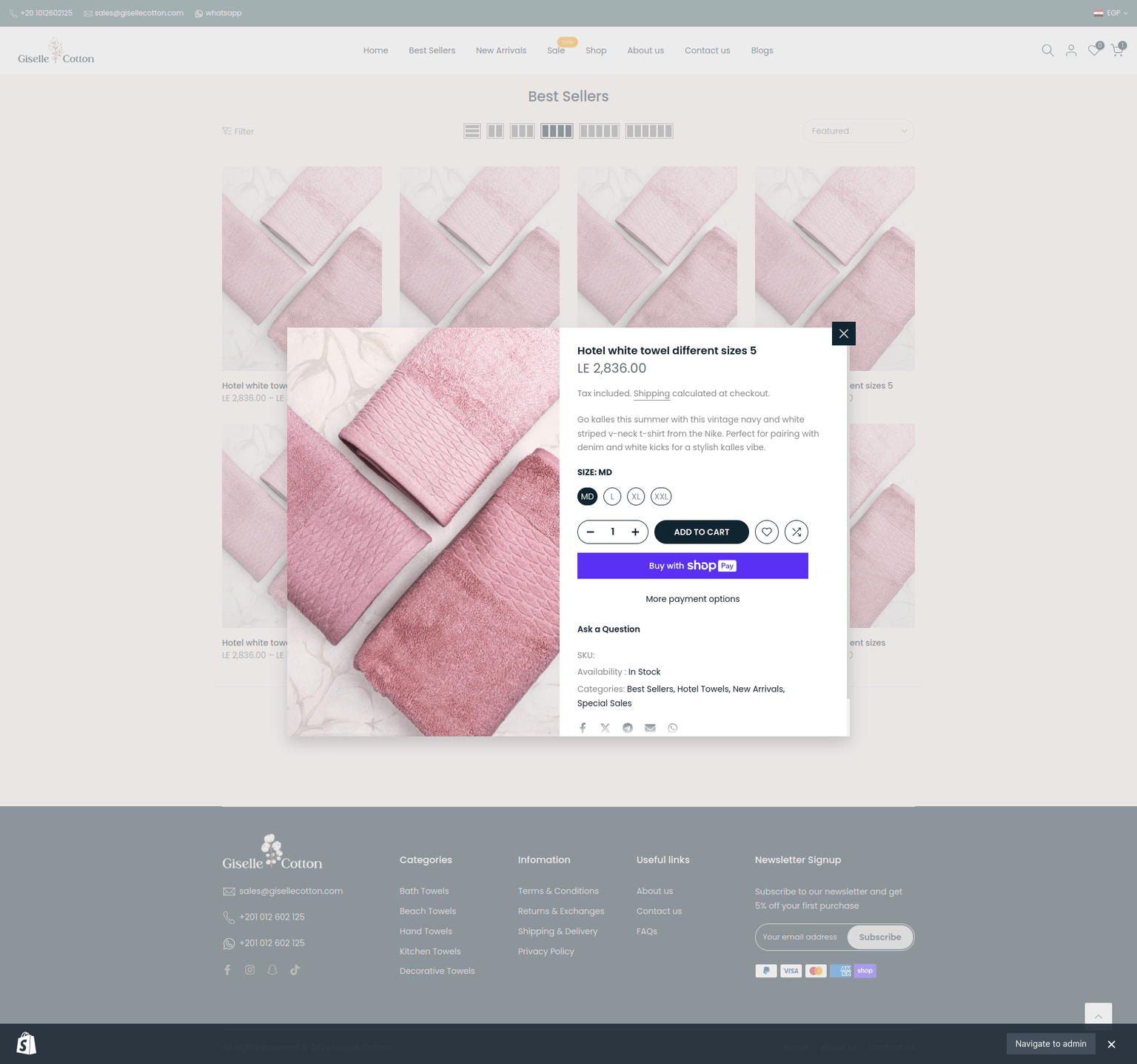 Giselle Cotton product overview