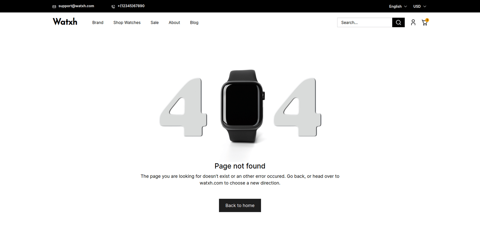 Watxh 404 page